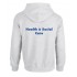 East Riding College Health & Social Care Hoodie (with college full col. logo and navy print to rear)