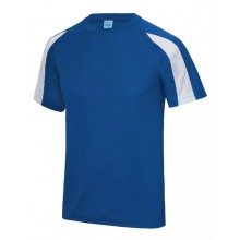 Wilberforce Netball Adult Royal/White Sports T Shirt (with print logo & option to add print initials)