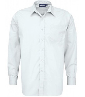 Boys Twin Pack Regular Fit White Long Sleeve Shirt